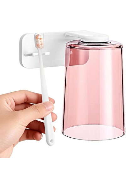 Generic Mouth Wash Cups Adhesive Magnetic Toothbrush Holder, Wall Mount