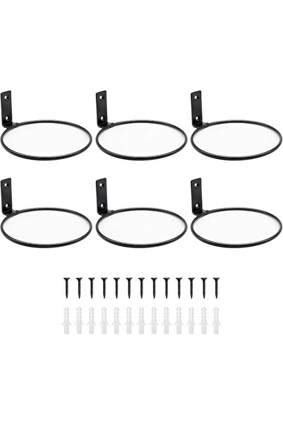 GENERAL 6 Pack 4 Inch Wall Flower Pot Holder Ring Plant Hanger, Metal Planter...