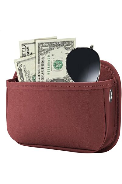 GENERAL Car Pocket Organizer - Waterproof Adhesive Dashboard Bag - Leather St...