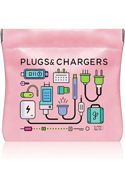 GENERAL Waterproof Pu Charging Cable Storage Bag, Waterproof, Travel Electron...