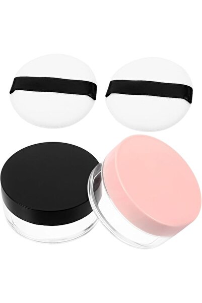 VALICLUD 20g Loose Powder Containers with Puff 4pcs Portable Makeup Case for ...