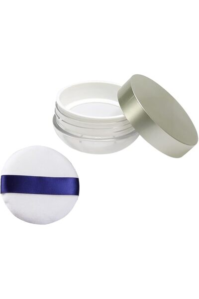 PartyKindom 1pc Loose Powder Puff Box Built Mesh Design for Easy Powder Contr...