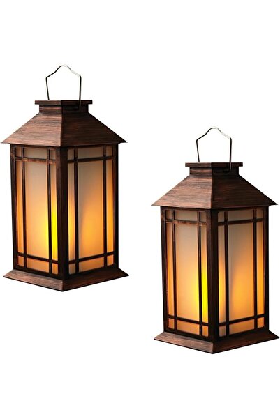GENERAL 2-Pack 13" Vintage Candle Lantern with Led Flameless Candle (6hr Time...