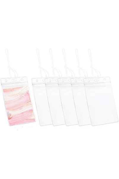 Mini Skater 6 Pack Luggage Tags Waterproof Clear ID Card Name Badge Holder wi...