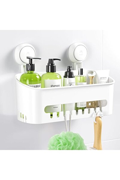Ulinek Shower Shelf Suction Cup Without Drilling, Reusable Removable Hanging ...