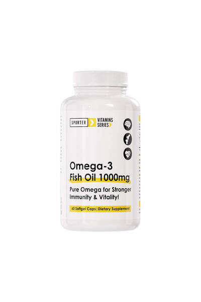 Sporter - Omega-3 Fish Oil 1000mg - Unflavored - 60 Softgels
