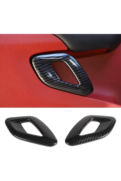 Generic Carbon Fiber Grain Inner Door Handle Cover Trim Compatible with Dodge...