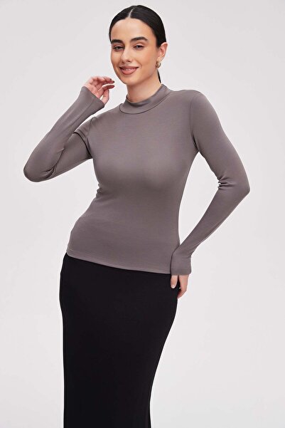 Livia بلوزة نسائية سادة بأكمام طويلة