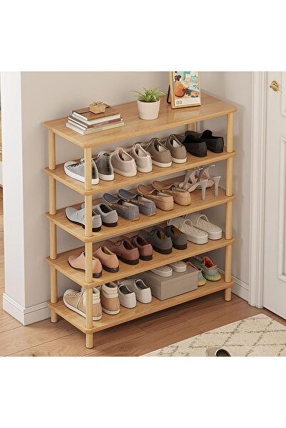 Arabest Vertical Solid Wood Shoe Storage Rack,Space Saving Hallway Shoe Shelf...
