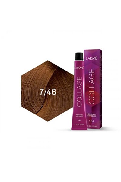 Lakme صبغة شعر كولاج بلون أشقر نحاسي متوسط رقم 0 7/46