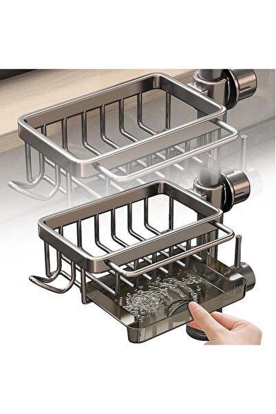 GENERAL Kitchen Sink Faucet Organizer, Dish Sponge Holder for Kitchen Sink Ca...