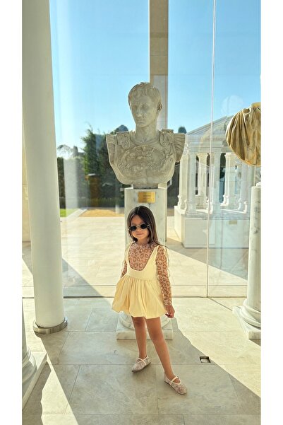 Balerinikizler Baby&Kids Leopard Tulle Blouse Balloon Gilet Design Dress