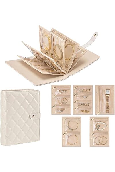 GENERAL Mikreit Jewelry Organizer in Milky White Pu with Dimensions of 21.4 X...