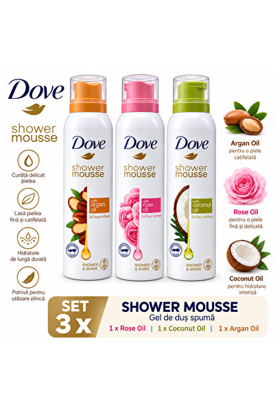 Dove Σετ 3x Shower Mouse 200ml
