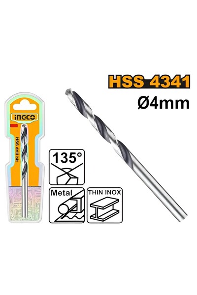 Ingco 4341 HSS drill bit 4M DBT1200404