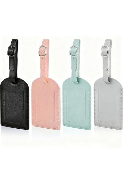Pubiao 4 Pcs Luggage Tags, Leather Baggage Labels,Waterproof Suitcase Name ID...
