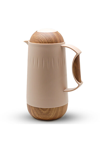 Alsaif World Wooden Thermos 1 Liter - Beige