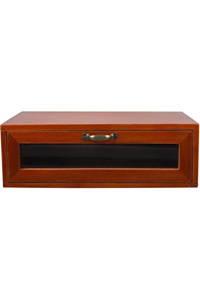 Alipis Wooden Desk Organizer Desktop Storage Drawers Vanity Organizer Makeup ...