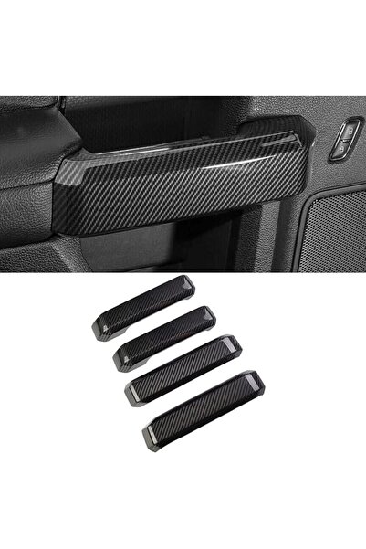 GENERAL Keptrim for F-150 ABS Carbon Fiber Inner Door Handles Cover Trim for ...