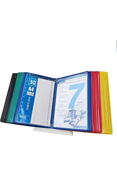 GENERAL Desktop Reference System with 30 Display Pockets,Wall-Mounted Flip Fi...