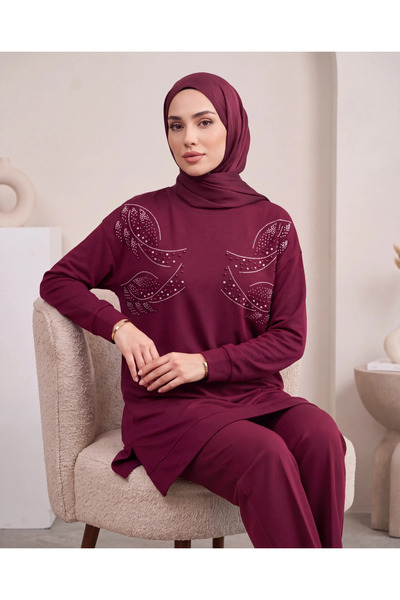 BURRASCA Stone Embroidered Soft Textured Flexible Premium Tunic