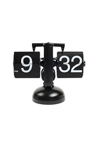 Arabest Metal Flip Desk Clock,Retro Vintage Design Auto Flip Analog Table Clo...
