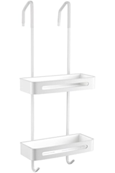 Generic Over The Door Shower Caddy Organizer Rust Proof Hanging Rack with Hoo...