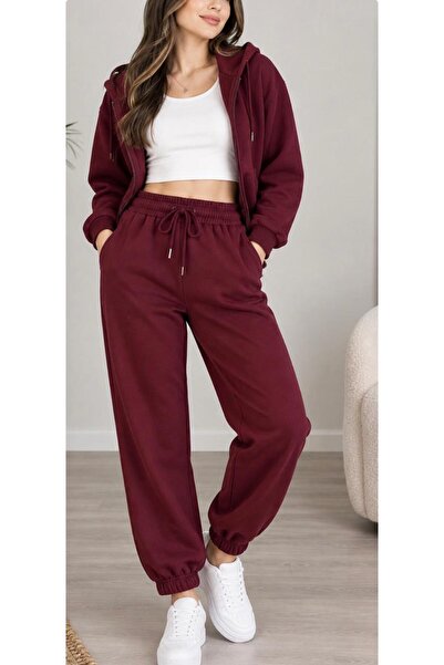 blackbonds bordo 3iplik diz yapmayan jogger model