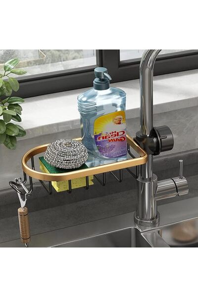 GENERAL Faucet Sponge Holder Kitchen Sink Caddy Organizer Over Faucet Hanging...