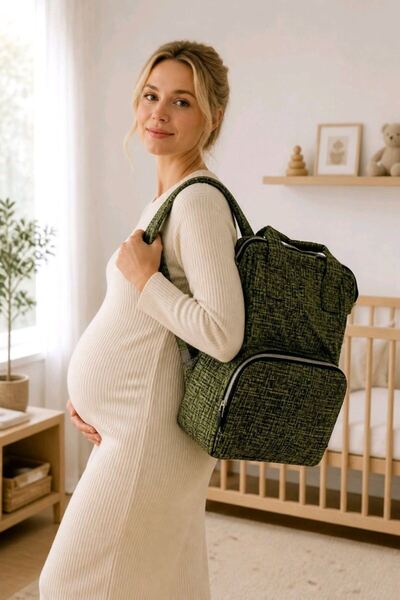 Monalisa Home Green Gray Color Sturdy Mother Bag