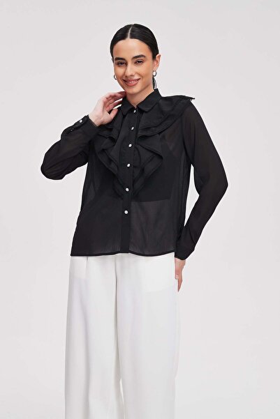 Livia Women's Ruffle-Detail Button-Detail Blouse