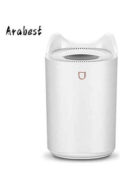 Arabest مرطب هواء منزلي صامت برذاذ مزدوج يعمل بمنفذ USB، PSM-Air02، أبيض