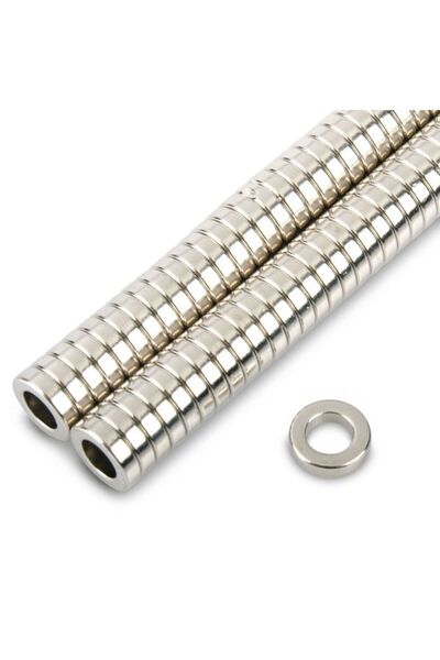 Magnitech Μαγνήτης Νεοδυμίου τύπου ροδέλας Φ13x5x9mm Δύναμη έλξης 2.5kg