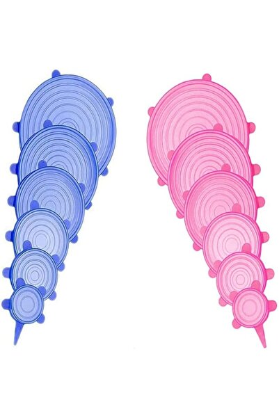 GENERAL 12 pcs Silicone Stretch lids set , 6 Sizes , Reusable Food Storage Co...