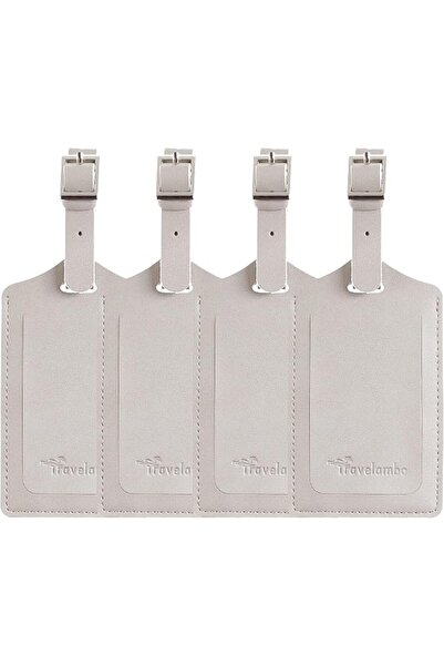 Travelambo Luggage Tags for Suitcases PU Leather Travel Tags Bag Tags Privacy...