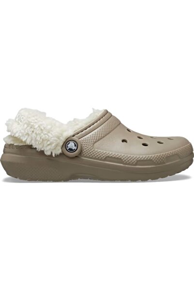 Crocs Κλασικές Παντόφλες Τύπου Σαμπό με Φλις Επένδυση Unisex 211396-195 Μανιτάρι
