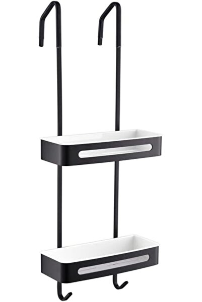 Generic Hanging Shower Caddy Organizer with Hooks and Storage Basket Rust Pro...
