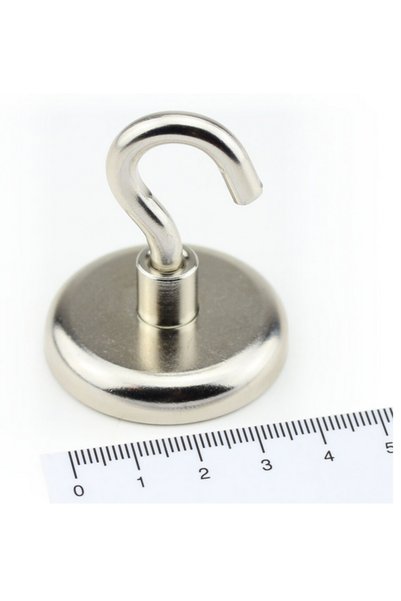 Magnitech Μαγνητικός Γάντζος Βάσης Φ40x8mm x M6 Νεοδυμίου Δύναμη Έλξης 51kg