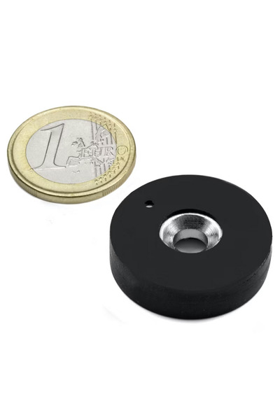 Magnitech Μαγνητικός Δίσκος Φ28.5x6.5x4.5mm Ελαστικός με Υποβαθμισμένη Τρύπα ...