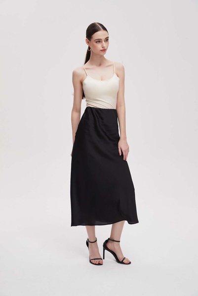 Livia Women's Midi Satin Skirt