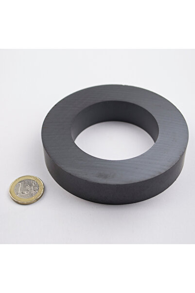 Magnitech Μαγνήτης Ροδέλας Φ100x20x60mm Φερρίτης Διάμετρος Οπής Δύναμη Έλξης