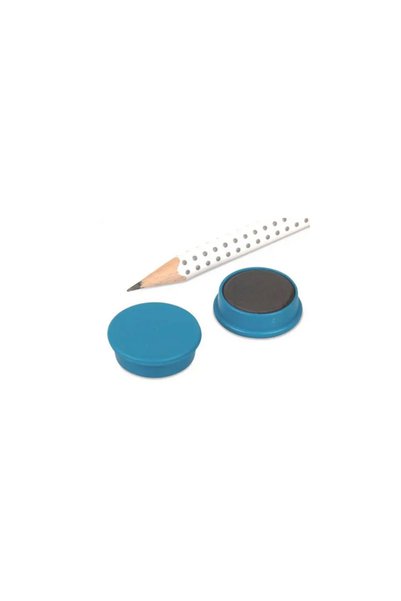 Magnitech Μαγνήτης Γραφείου Τυρκουάζ Χρώμα Φ25x8mm Φερρίτης Δύναμη Έλξης 700γ...