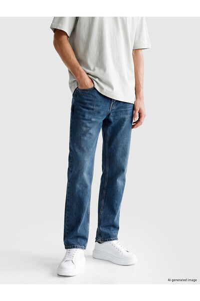 LC Waikiki Lcw Eco Blue 790 Relax Fit Men's Jean Trousers