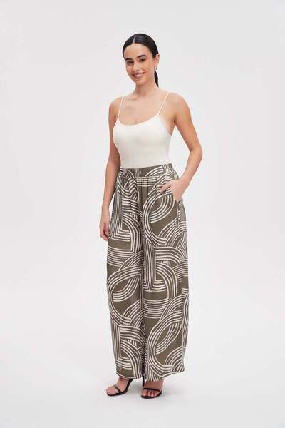 Nichii Wide-Leg Palazzo Trousers