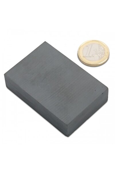 Magnitech Ορθογώνιος Μαγνήτης Φερρίτη 75x50x30mm Δύναμη Έλξης 10kg