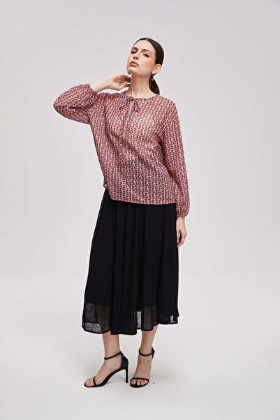 Livia Women's Midi Plain Ruffle-Detail Skirt