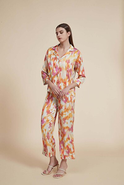 Yola Printed Pyjama Set with 3/4 Sleeves