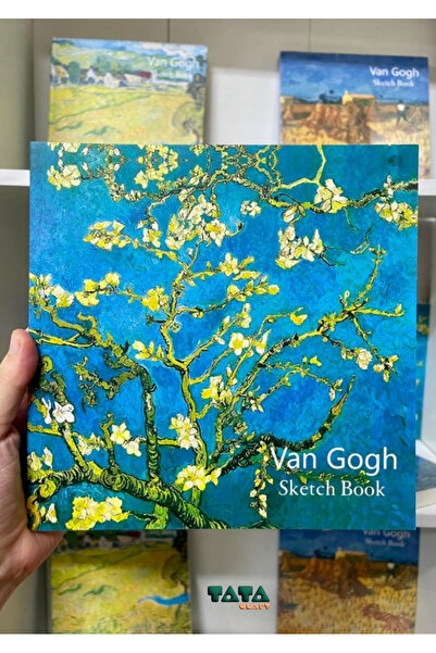 TATA CRAFT Van Gogh Sketch 20x20cm 80 Yaprak Eskiz Defteri Art Journal Badem ...