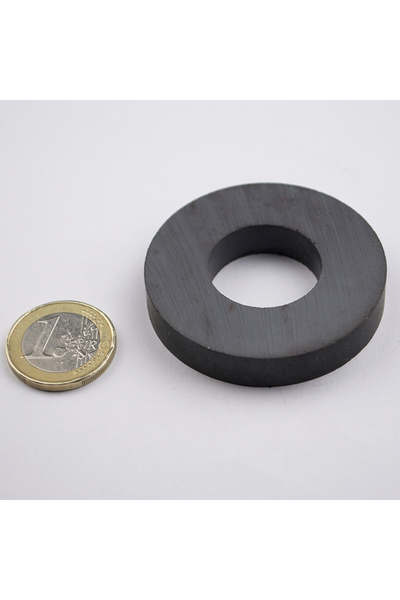 Magnitech Δακτυλιοειδής Μαγνήτης Φερρίτη Φ50x9x24mm Δύναμη Έλξης 3.5kg