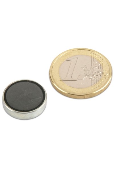 Magnitech Μαγνήτης δοχείου F16x4.5mm σε περίβλημα φερρίτη, δύναμη έλξης 1.8kg